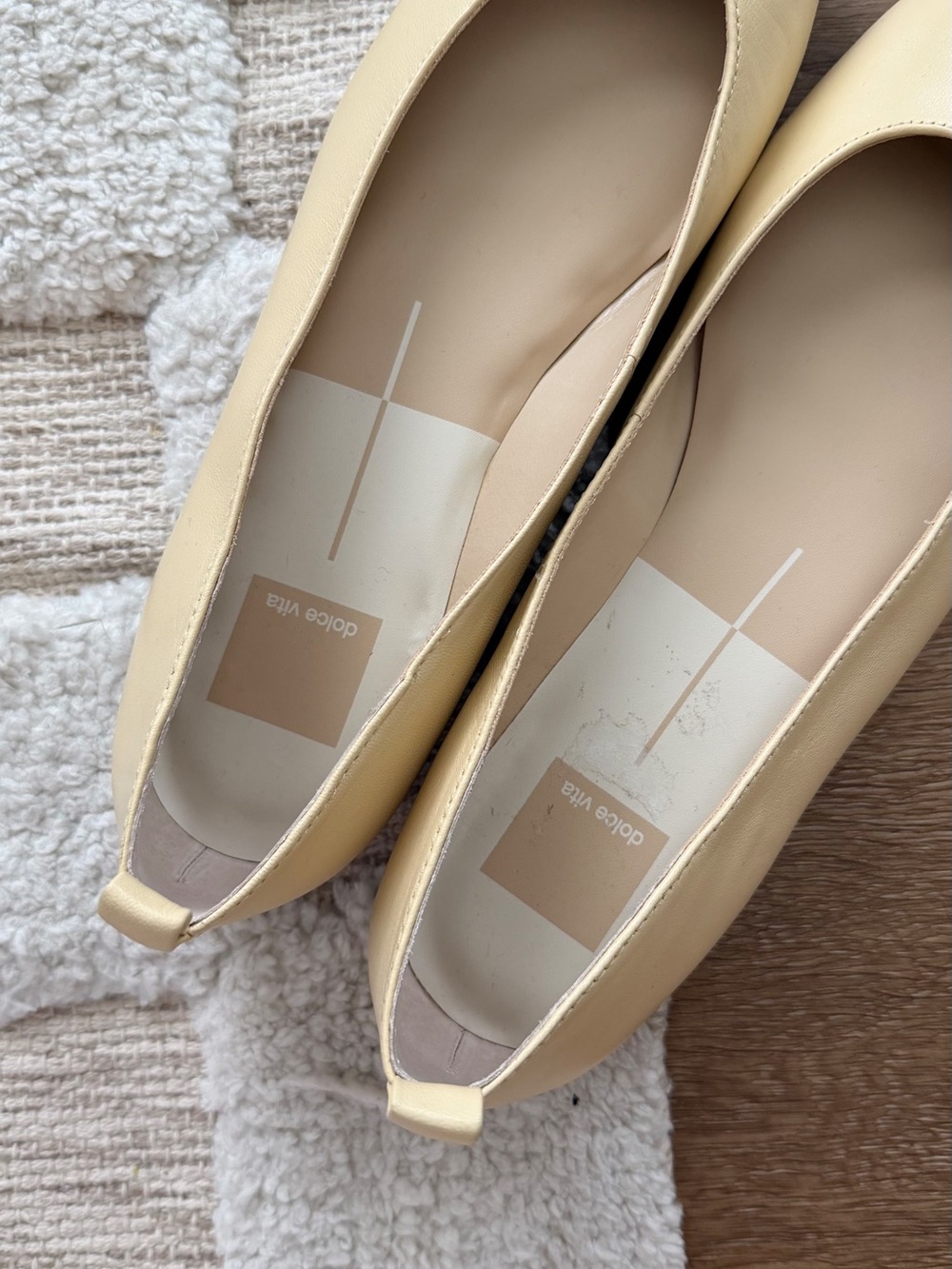 Dolce Vita Leather Ballet Flats in Butter Yellow - Picture 7 of 7